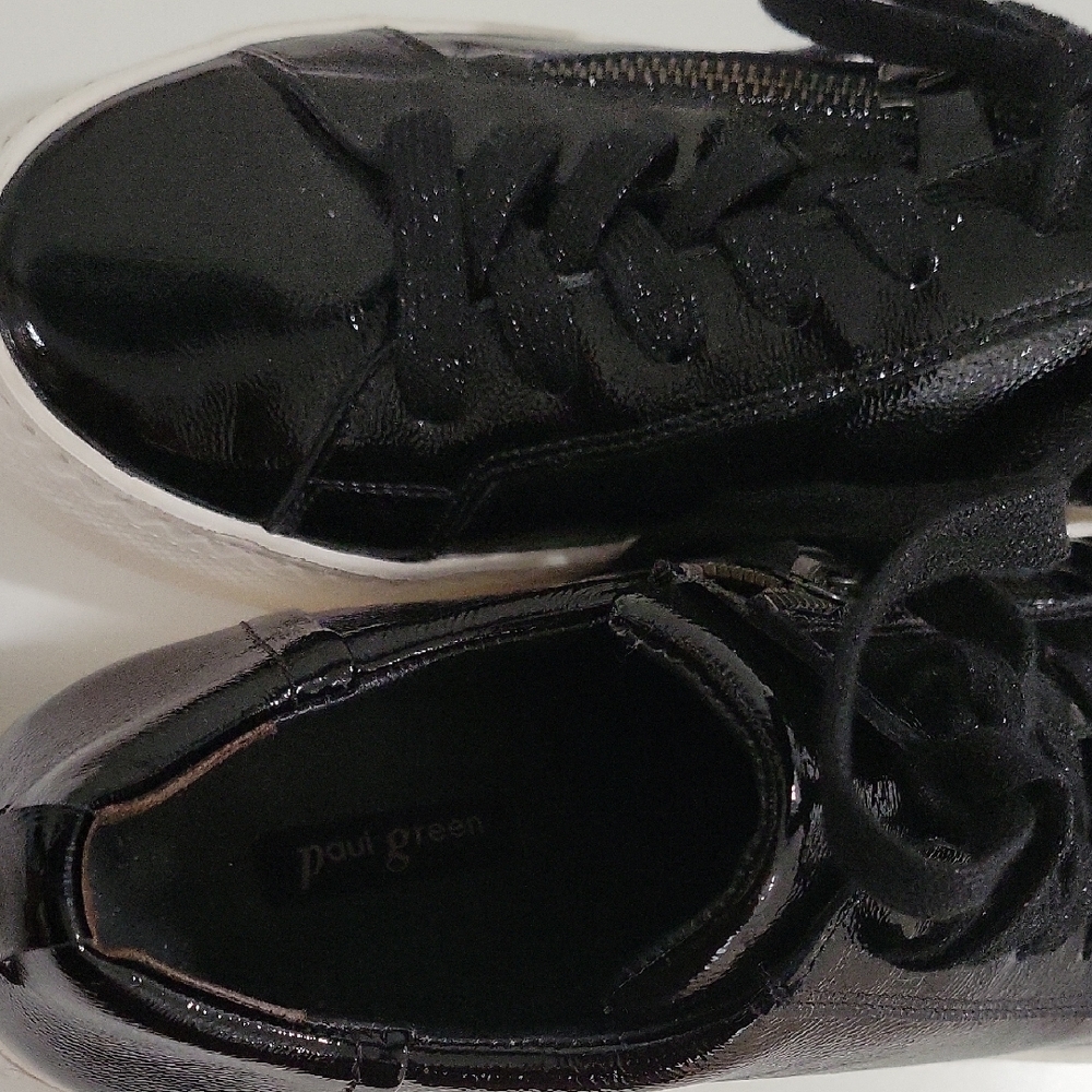 Paul Green Glossy Black Sneakers